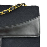 Chanel Jersey Quilted Mademoiselle Lock Flap Bag 1989