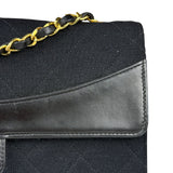 Chanel Jersey Quilted Mademoiselle Lock Flap Bag 1989