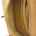 Chanel Beige Quilted Lambskin Tortoiseshell Chain Flap 1996
