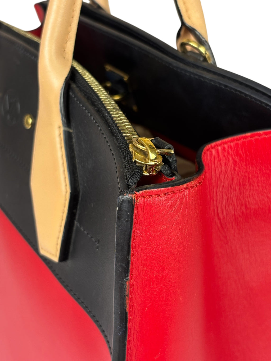 Louis Vuitton Red Leather City Steamer 2Way Handbag MM