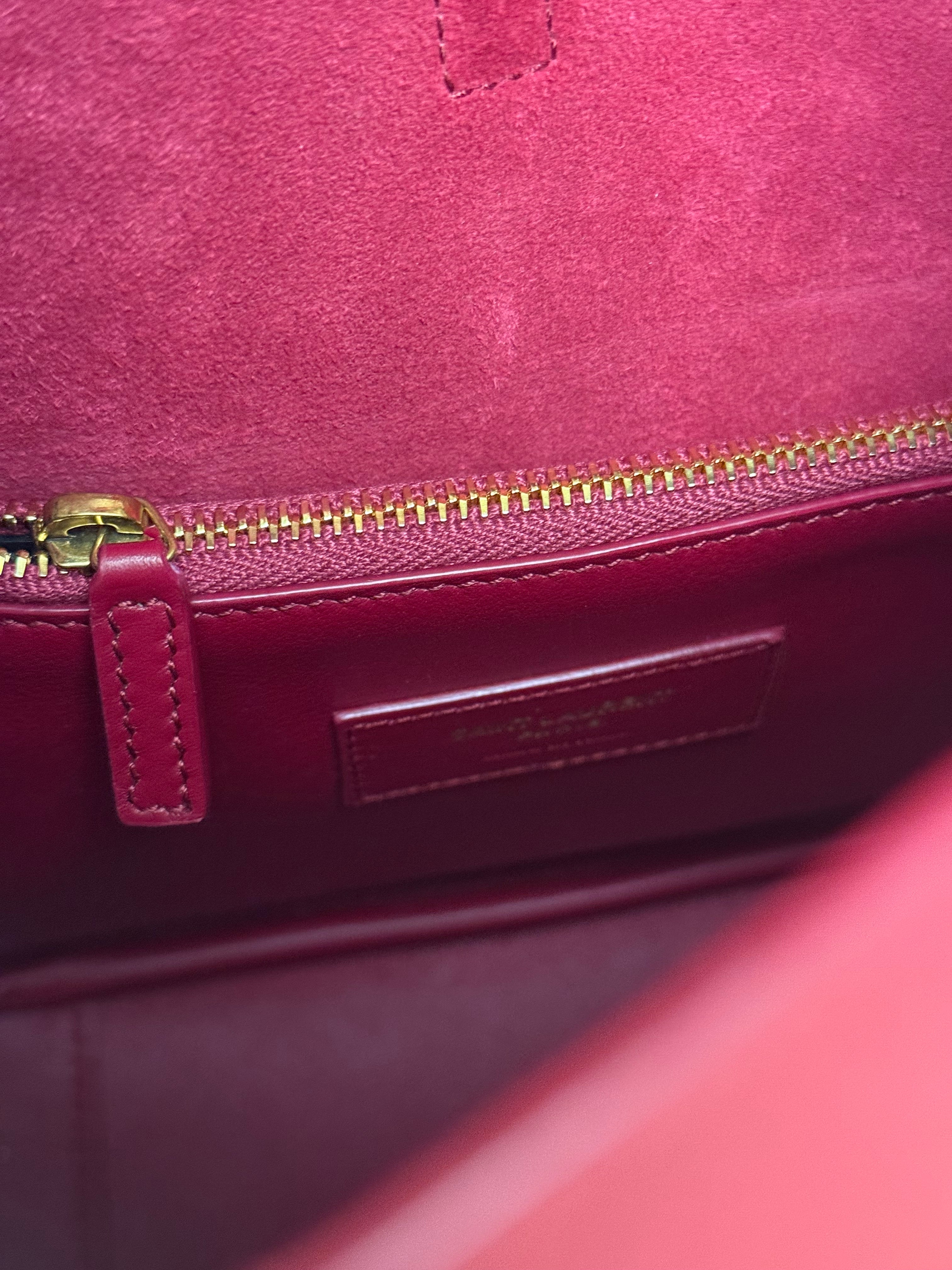 Saint Laurent Raspberry Pink Le 5 A 7 Hobo