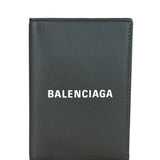 Balenciaga Black Leather Passport Holder Wallet