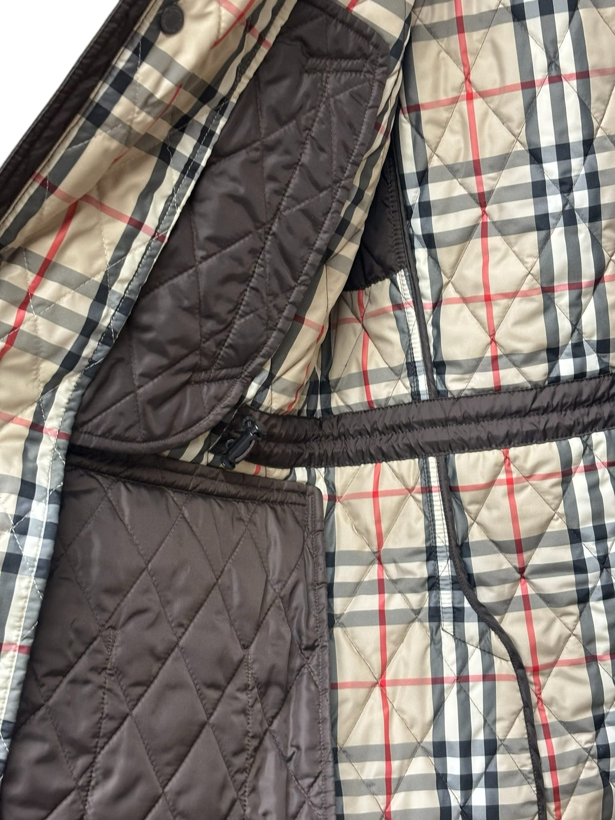 Burberry Vintage Nylon Quilted Zip Up Jacket