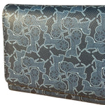 Celine Blue Coated Canvas Long Wallet