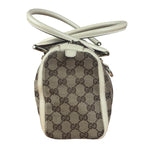 Gucci Bicolor Leather Trim Canvas GG Monogram Shoulder Bag