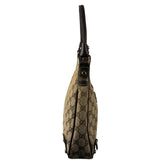 Gucci Brown Leather Trim Abbey D Ring Shoulder Bag