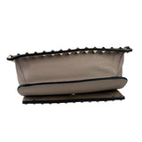 Valentino Neutral Garavani Calfskin Rockstud Crossbody Bag