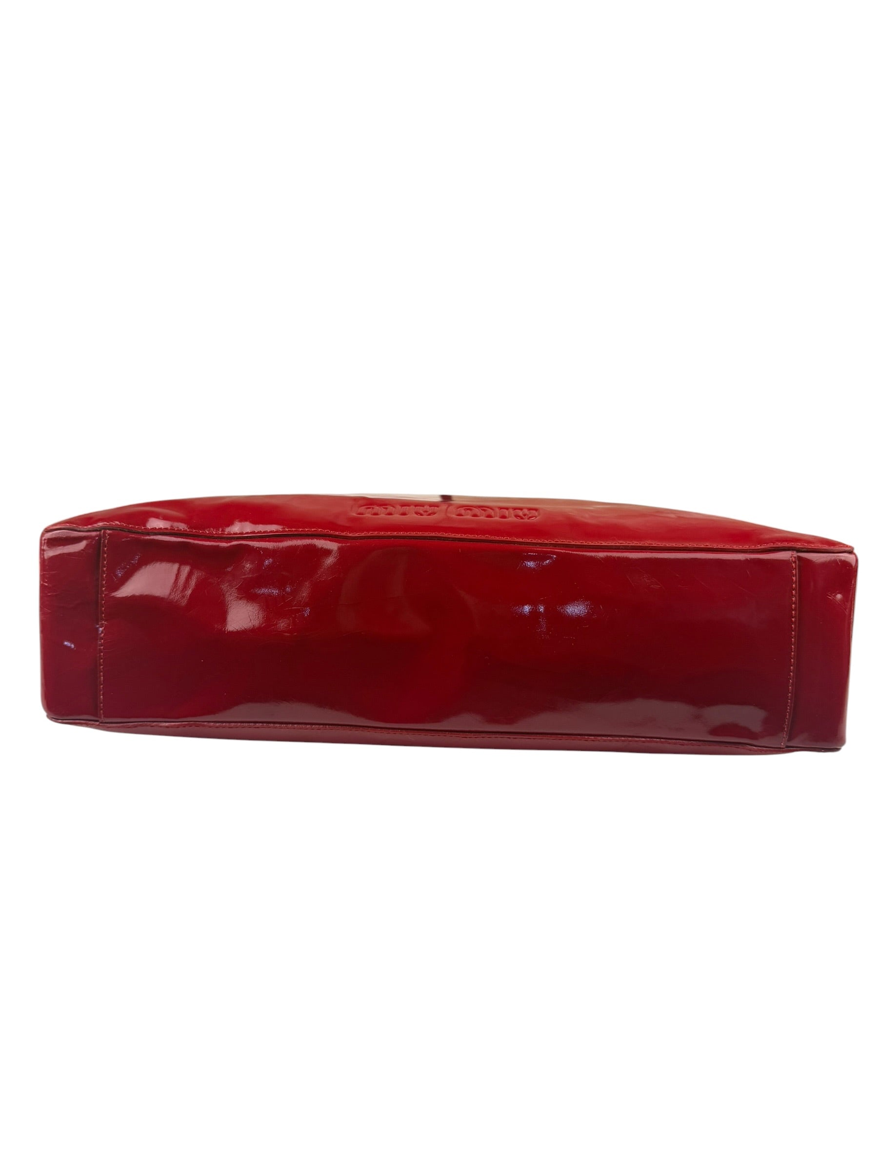 Miu Miu Glossy Candy Red Patent Leather Tote Bag