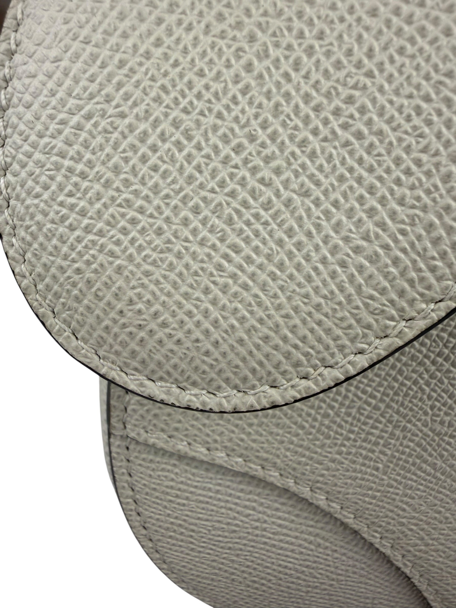 Christian Dior White Leather Saddle Hand Bag