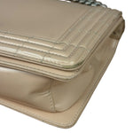 Chanel Cream Patent Leather Boy Flap Bag 2012