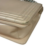 Chanel Cream Patent Leather Boy Flap Bag 2012