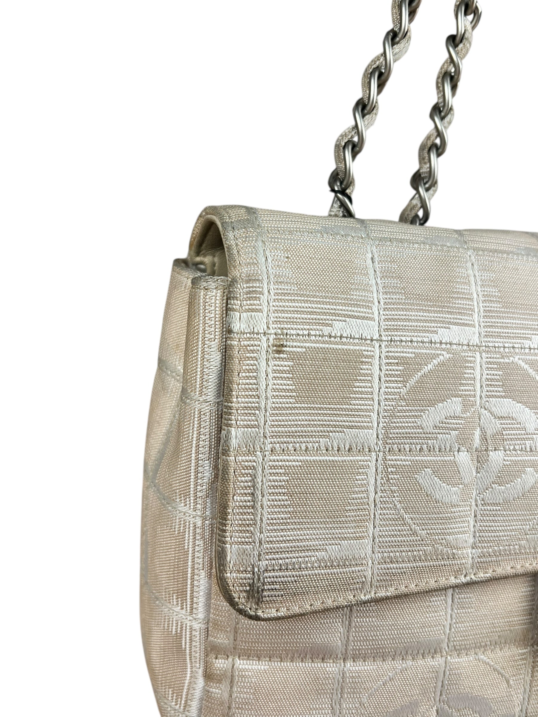 Chanel Vintage Beige Travel Line Classic Flap 2001