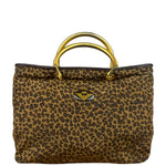 Bottega Veneta Nylon Leopard Print Handbag