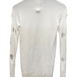 Prada White Cutout Mock Neck Long Sleeve Top