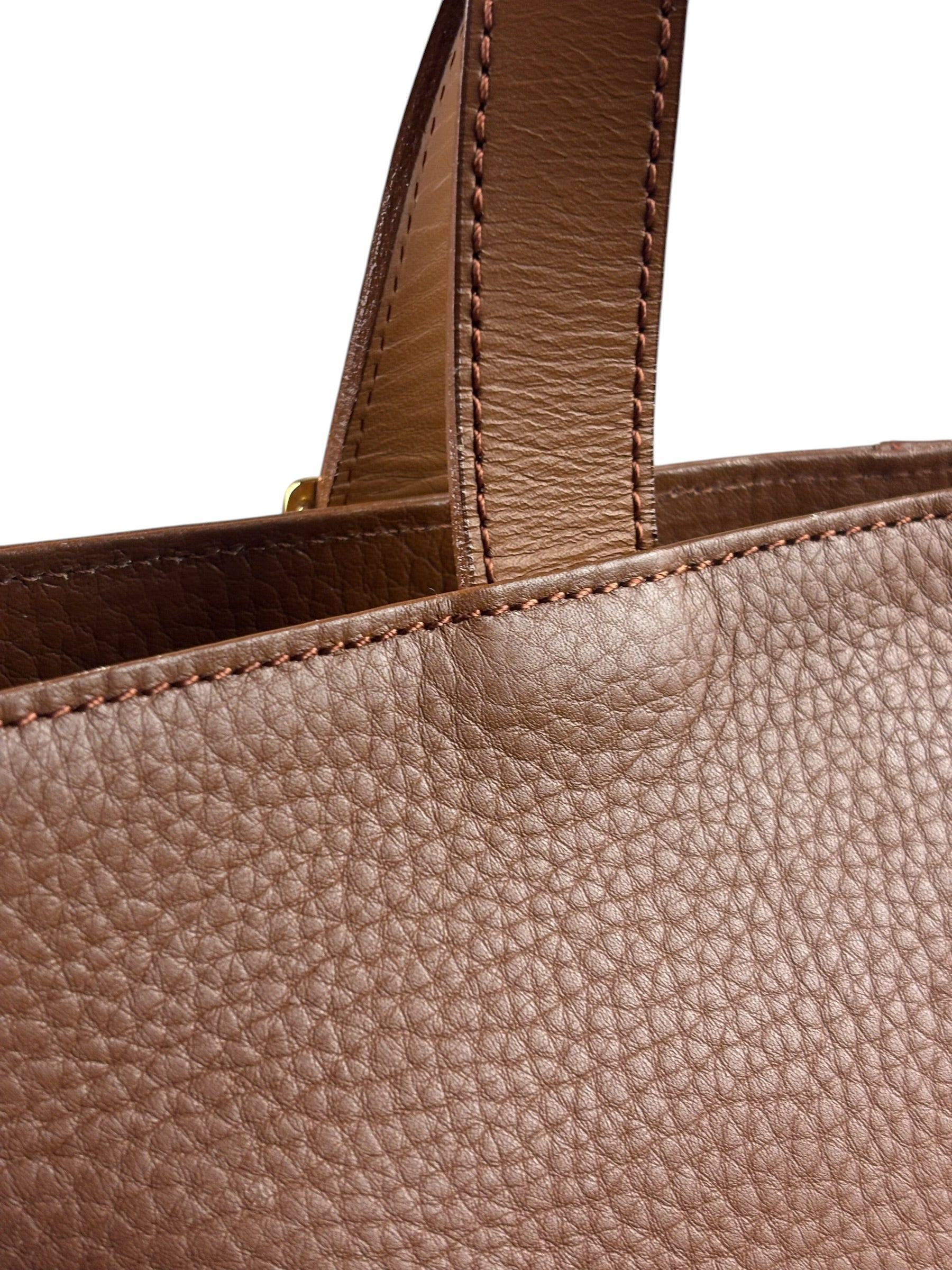 Burberry Vintage Tan Brown Leather Chestnut Shoulder Bag