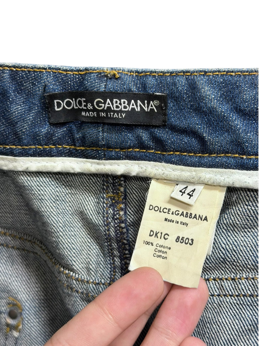 2003 Dolce & Gabbana Denim Italia Mini Skirt
