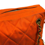 Chanel Orange Quilted Nylon Classic Jersey Camera Bag 2012