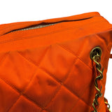 Chanel Orange Quilted Nylon Classic Jersey Camera Bag 2012