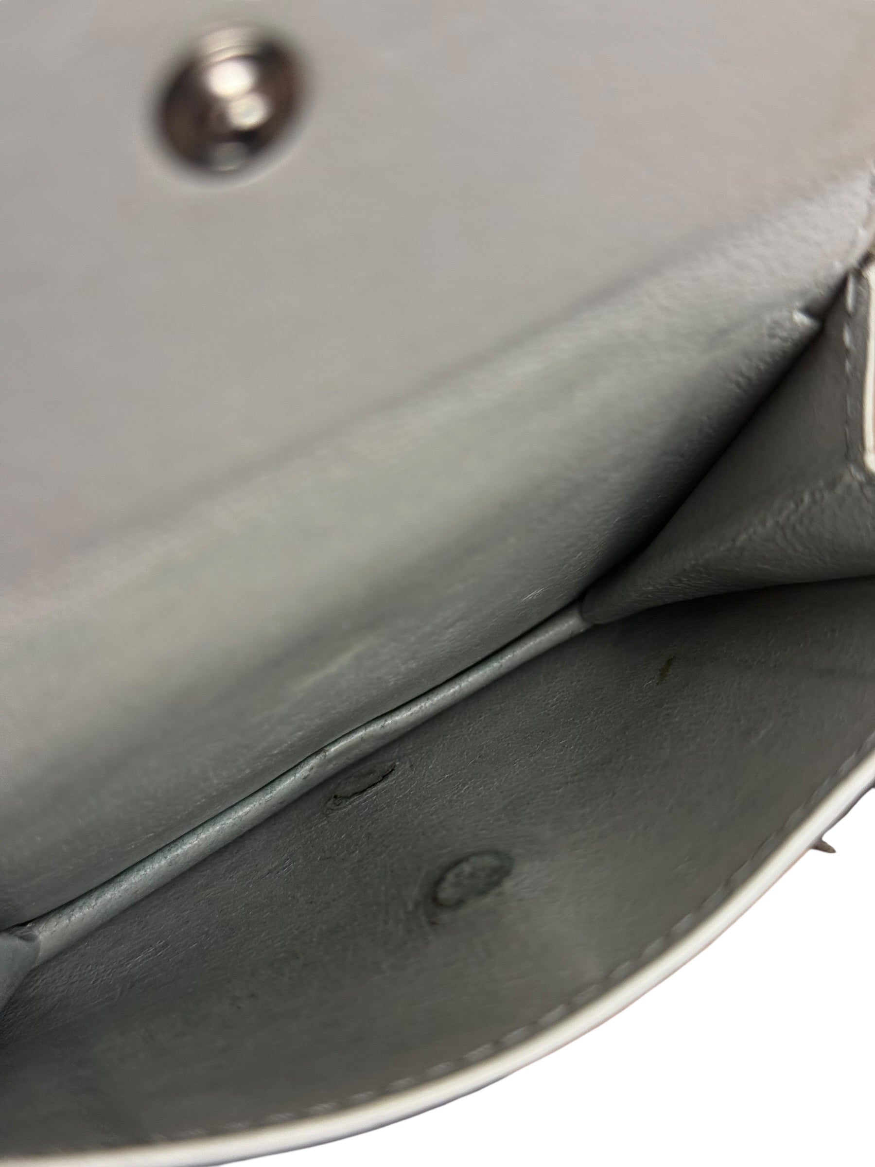 Balenciaga Grey Leather Compact Cardholder