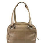Chanel Beige Leather Chocolate Bar Bowler Bag 2004
