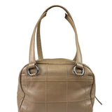 Chanel Beige Leather Chocolate Bar Bowler Bag 2004