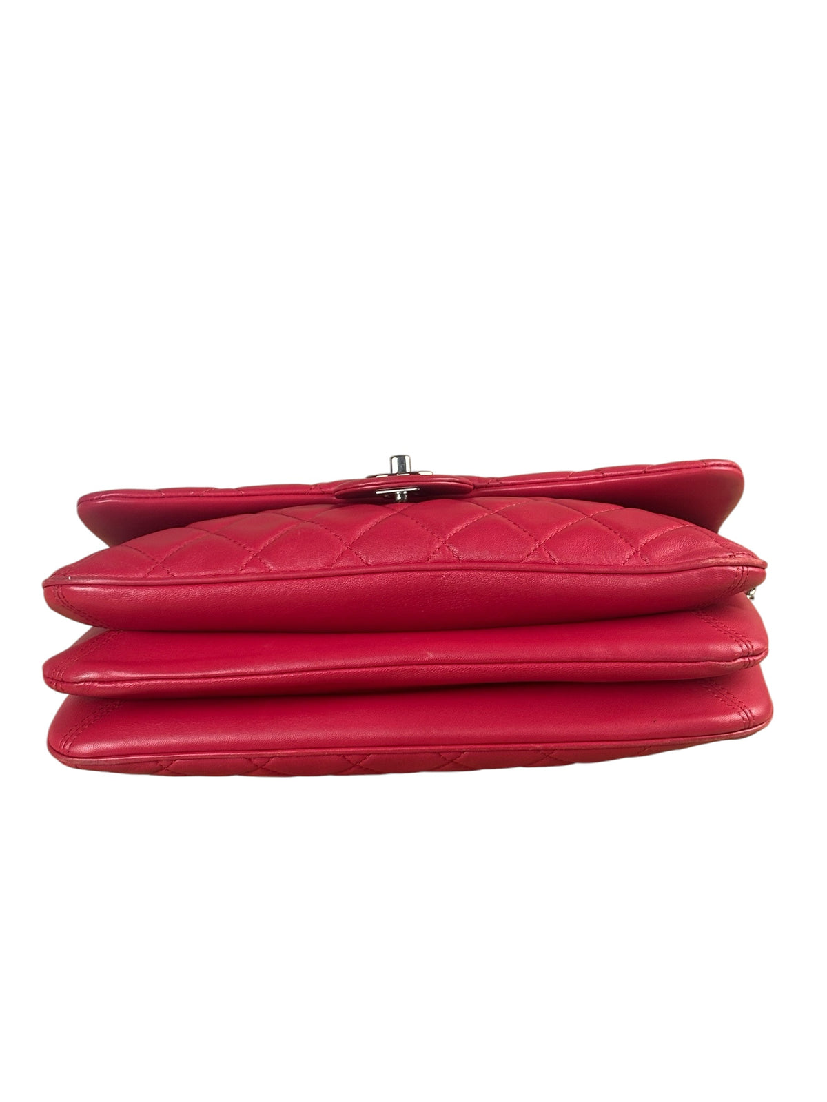 Chanel Coral Pink Quilted Lambskin Accordion Flap Bag 2014