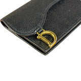 Christian Dior Black Bloom Flap Card Holder