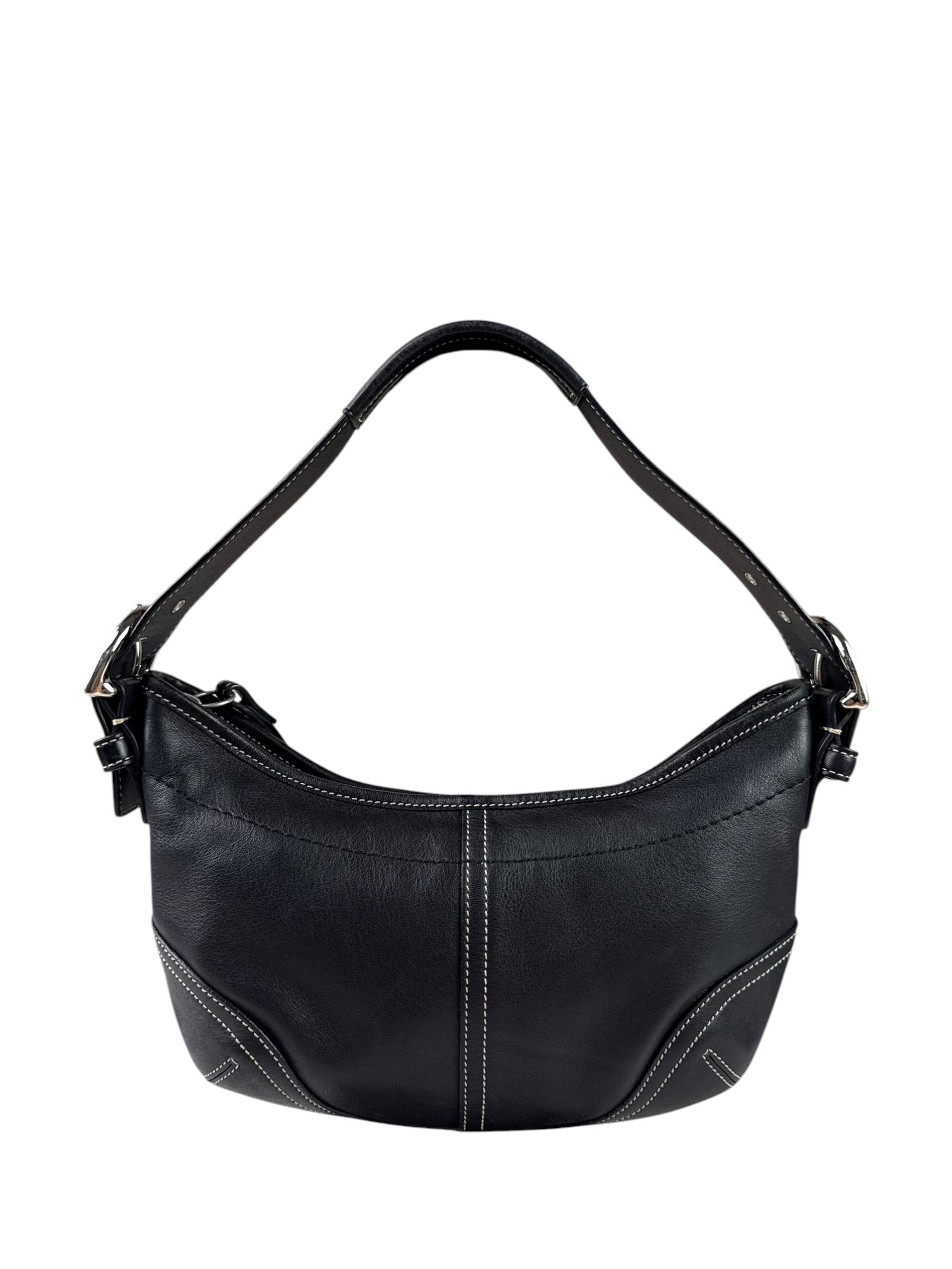Coach Black Leather Soho Hobo Pochette