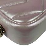 Gucci Iridescent Pink Nappa Chevron Small GG
