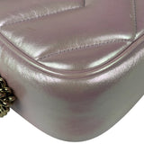 Gucci Iridescent Pink Nappa Chevron Small GG