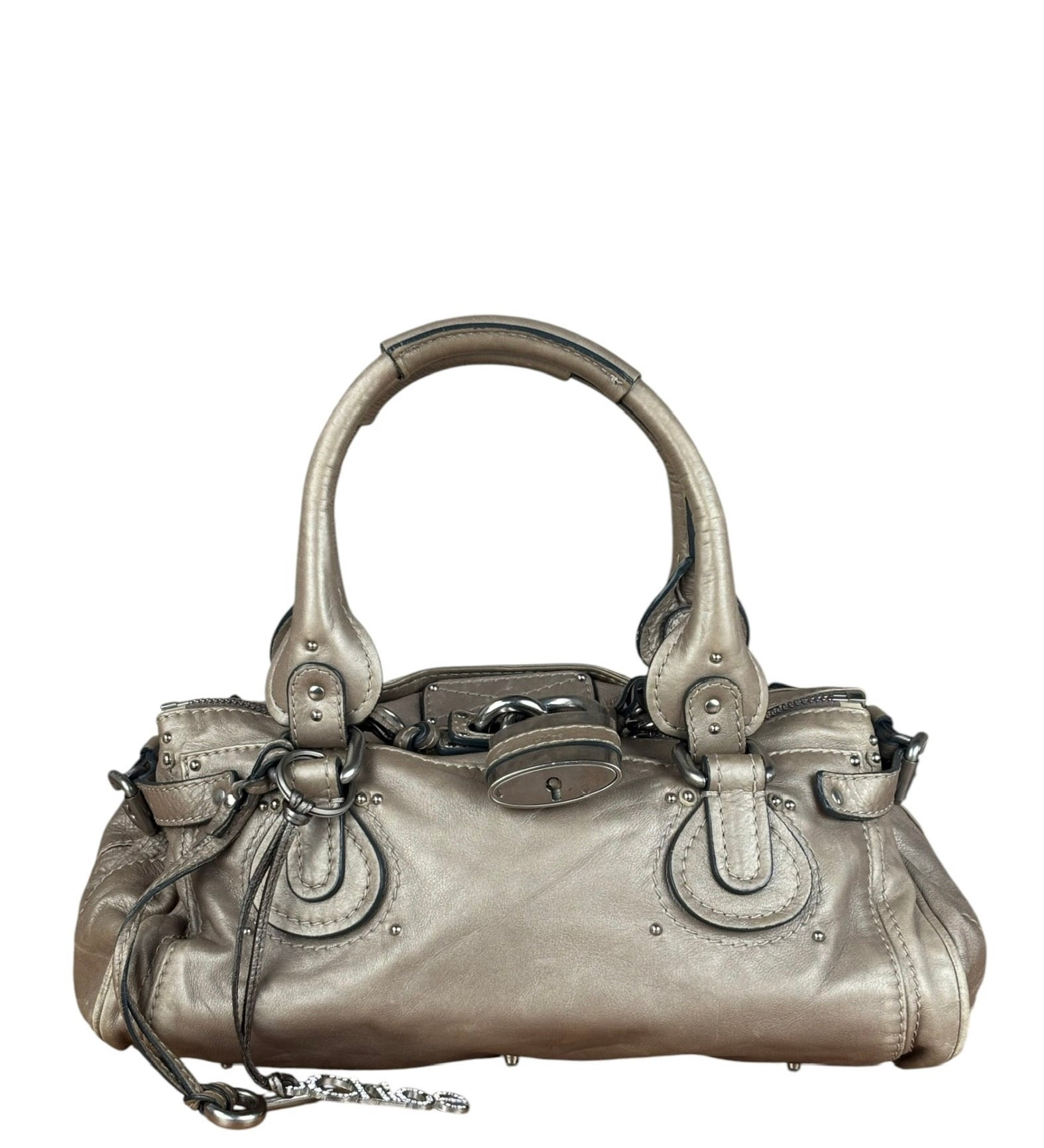 Chloe Vintage Metalic Gold Paddington Handbag
