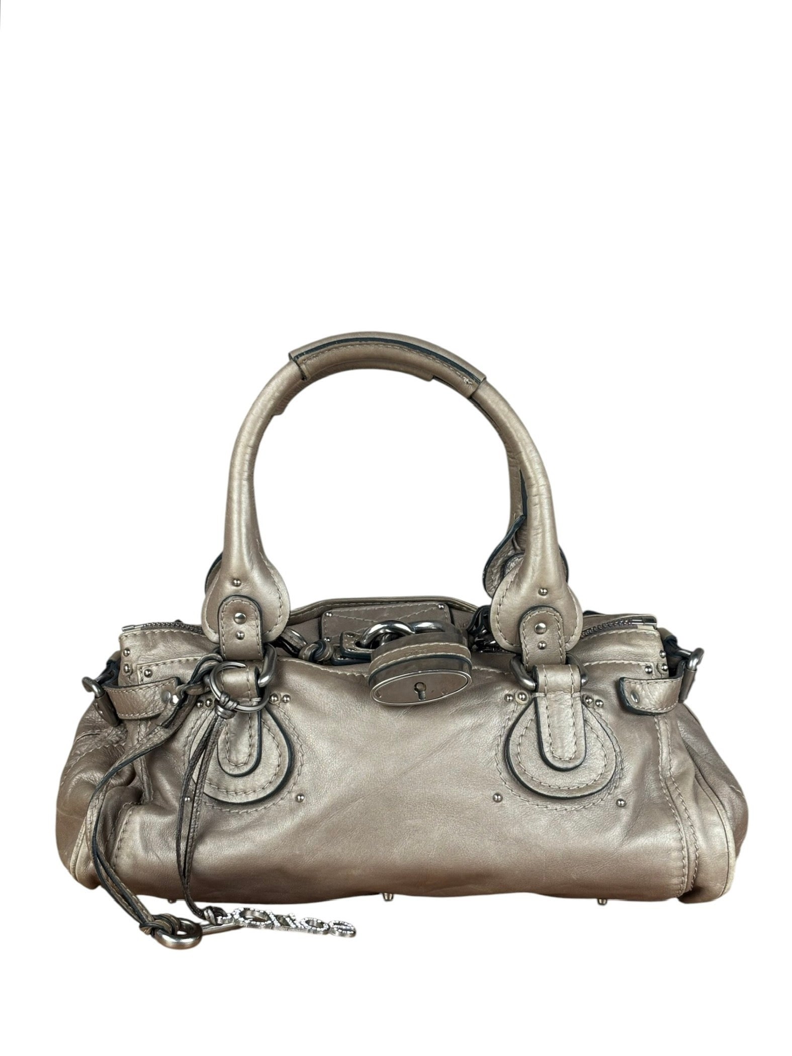 Chloe Vintage Metalic Gold Paddington Handbag