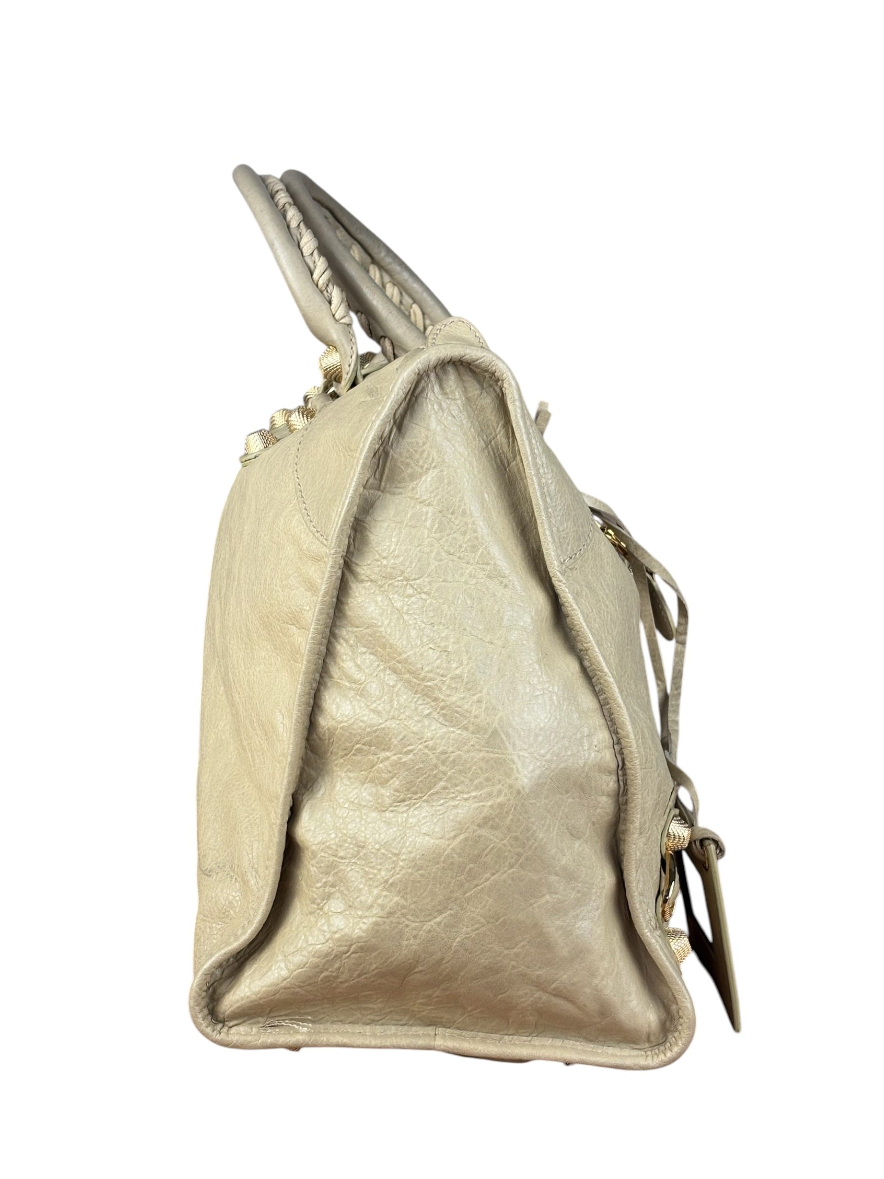 Balenciaga Beige Leather Large Classic City Bag