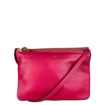 Celine Pink Leather Trio Crossbody Bag
