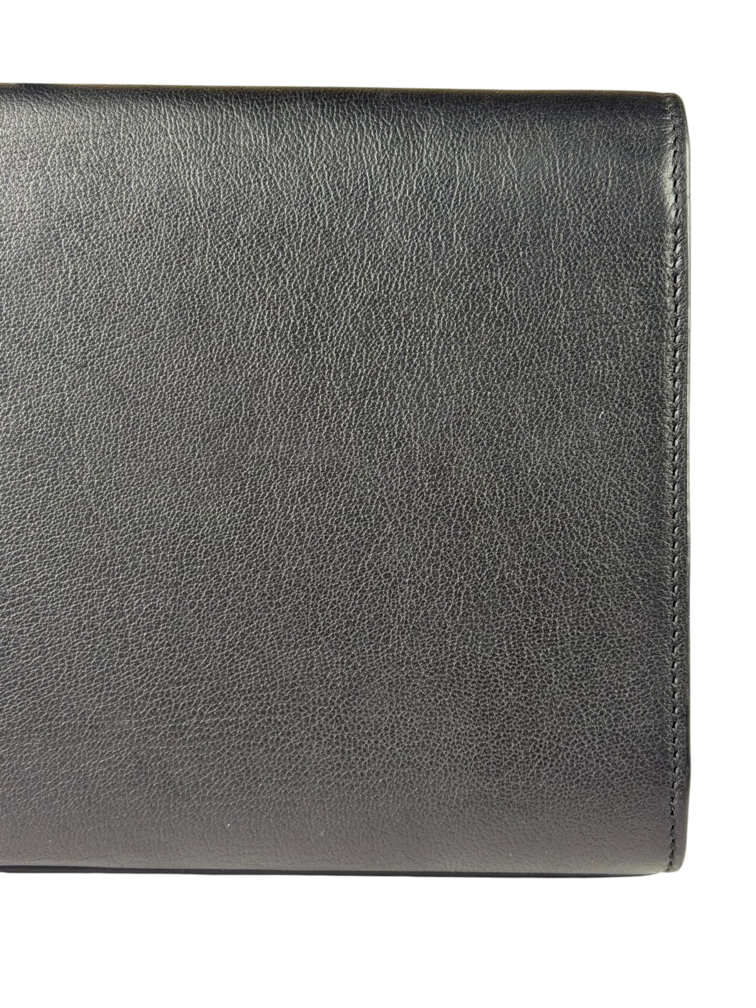 Yves Saint Laurent Black Leather Flap Clutch