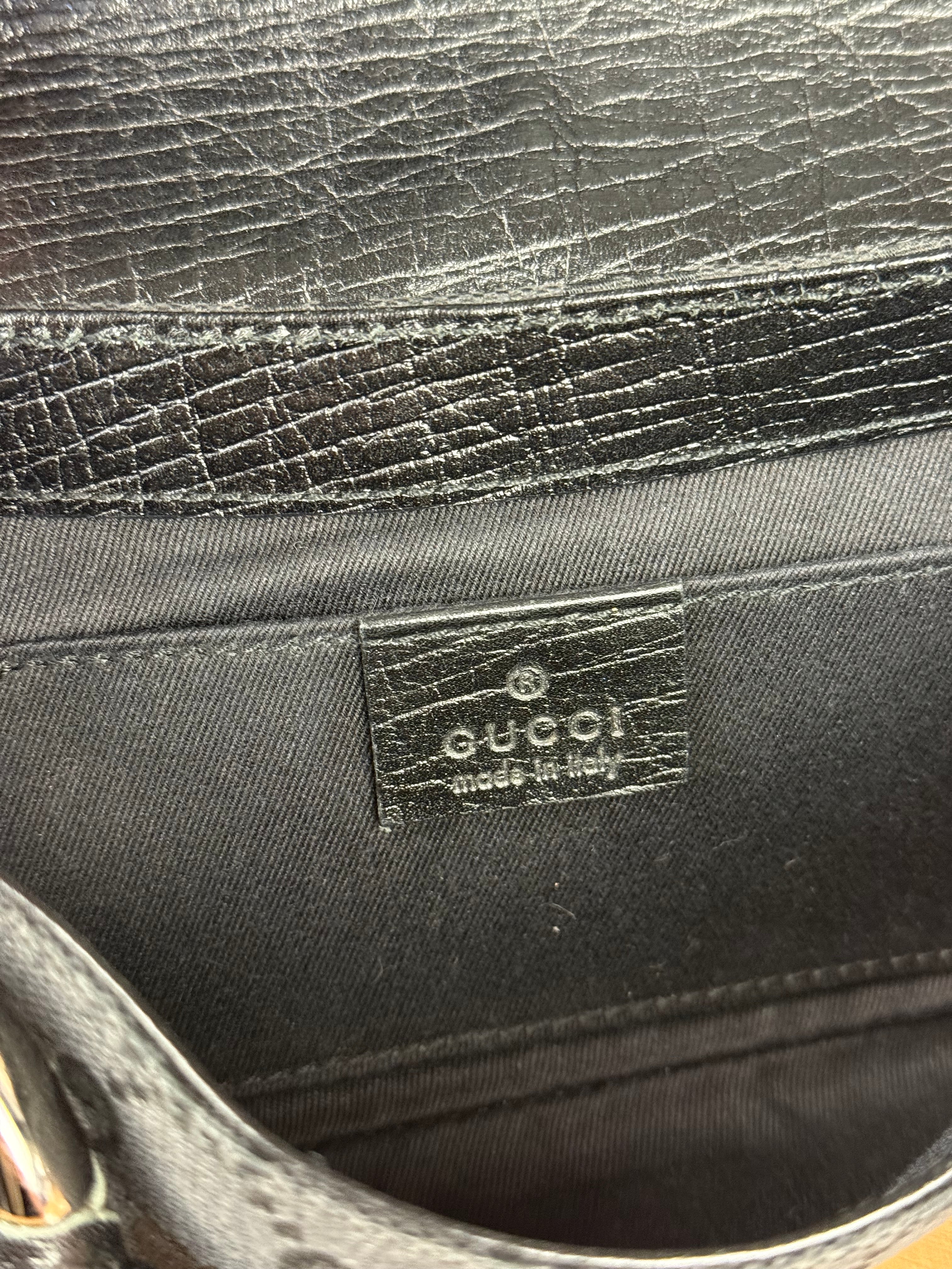 Gucci Black Tom Ford Horsebit Shoulder Bag