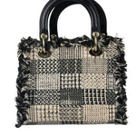 Christian Dior Black/White Tweed Lady Dior Two-Way Bag