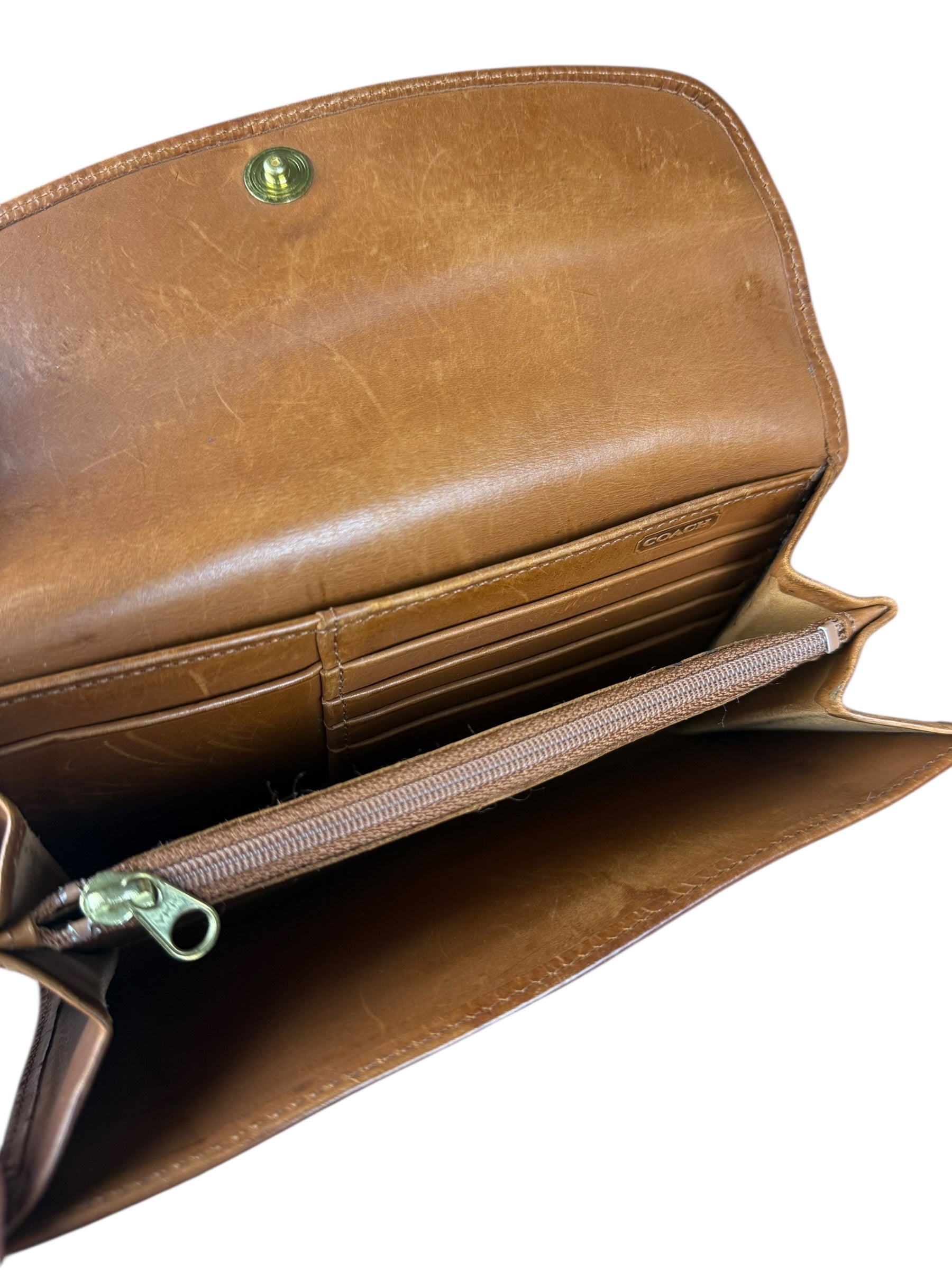 Coach Vintage Brown Leather Long Wallet