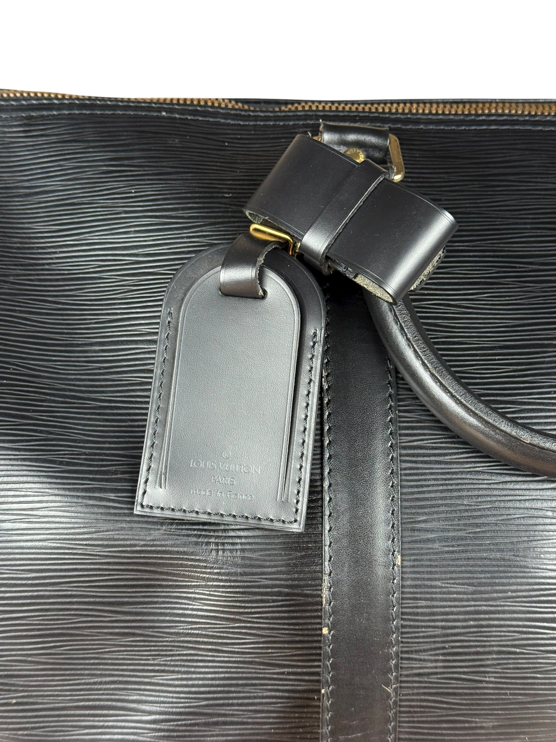Louis Vuitton Noir Epi Leather Keepall 55