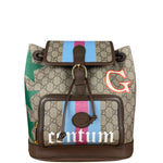 Gucci GG Equestrian Coated Canvas Backpack