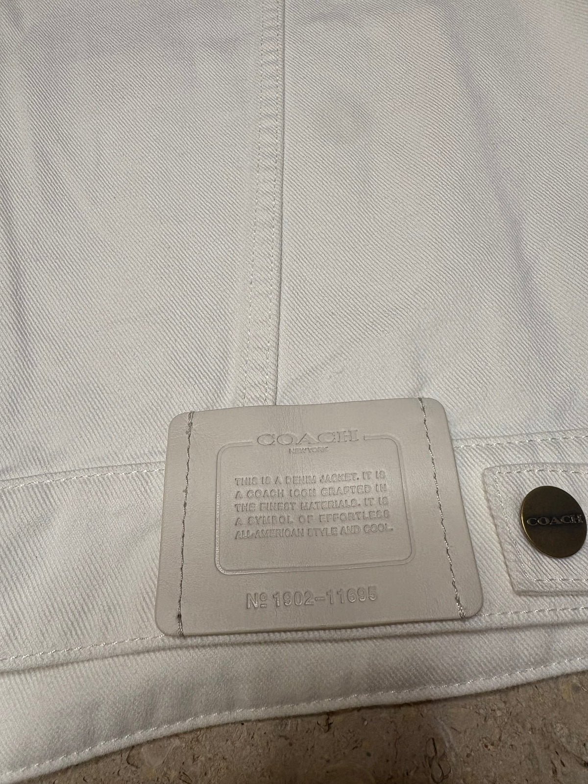 Coach White Denim Jacket