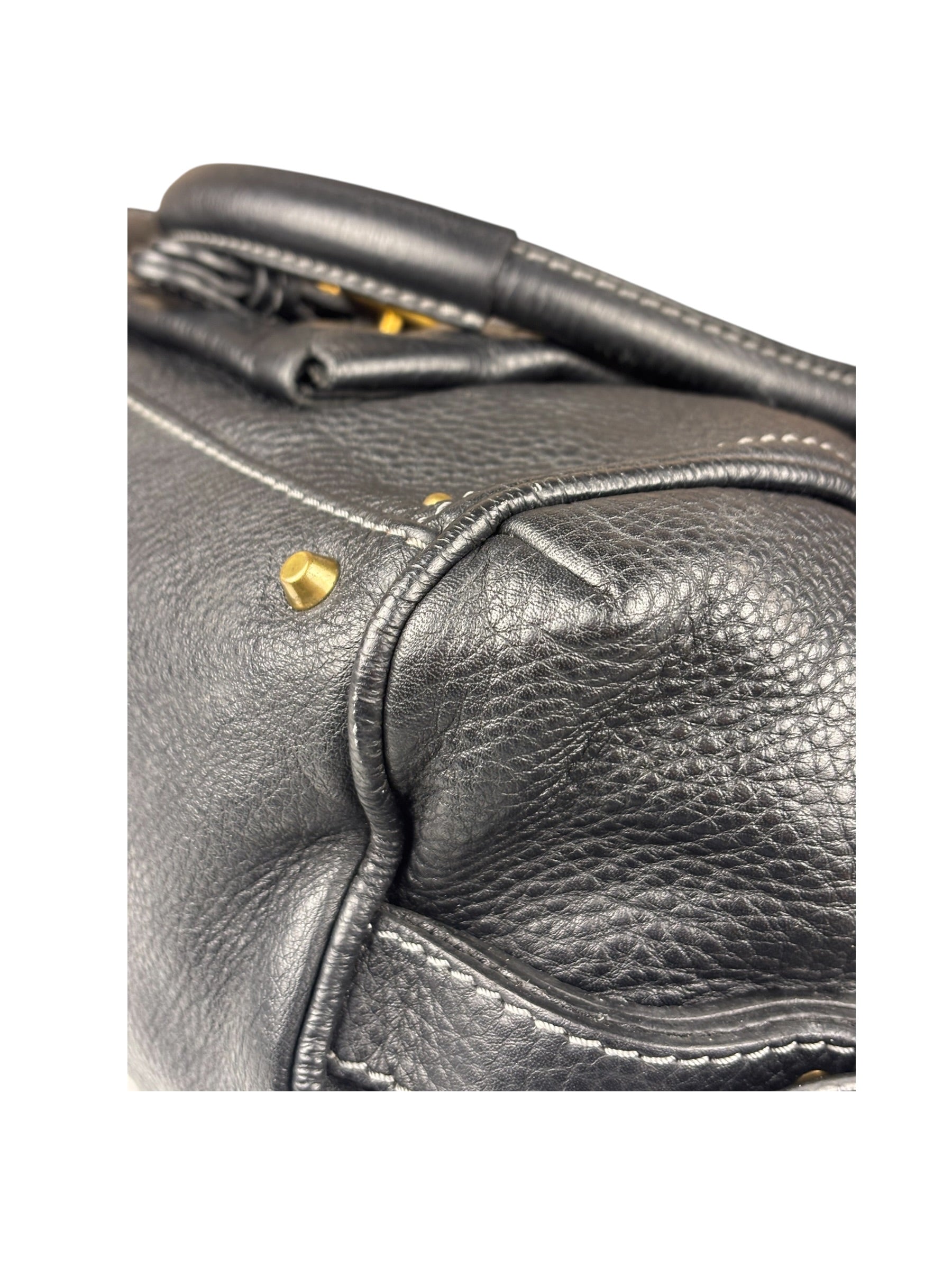 Chloe Black Leather Paddington Shoulder Bag