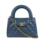 Chanel Blue Quilted Calfskin Nano Kelly Shopper Two-Way Bag 2023