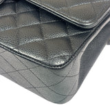 Chanel Black Quilted Caviar Double Flap Bag 2012
