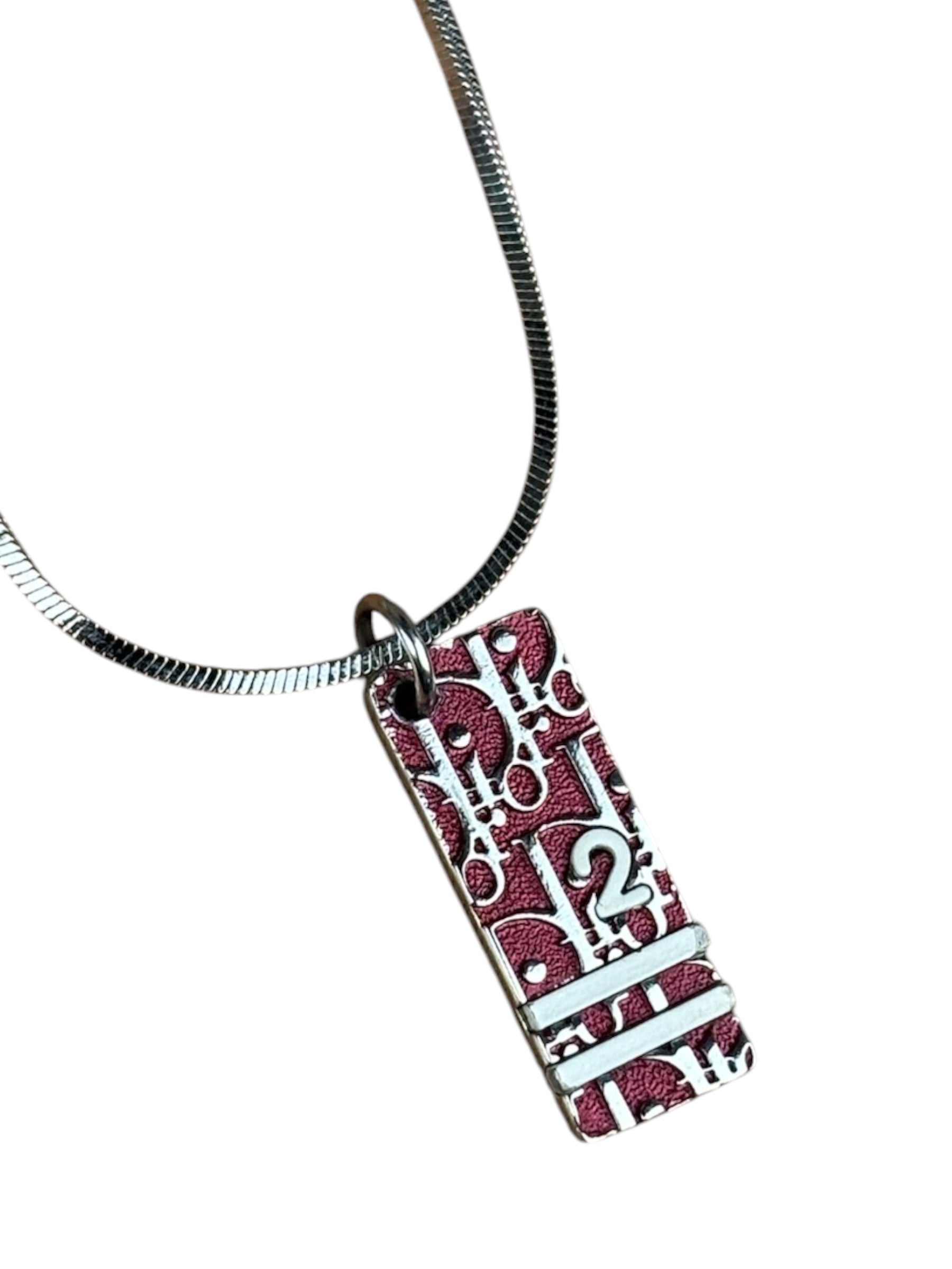 Christian Dior Oblique Trotter Pendant Necklace