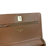 Chanel Brown Quilted Leather Wallet on Chain Shoulder Bag 2026