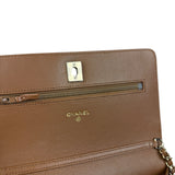 Chanel Brown Quilted Leather Wallet on Chain Shoulder Bag 2026