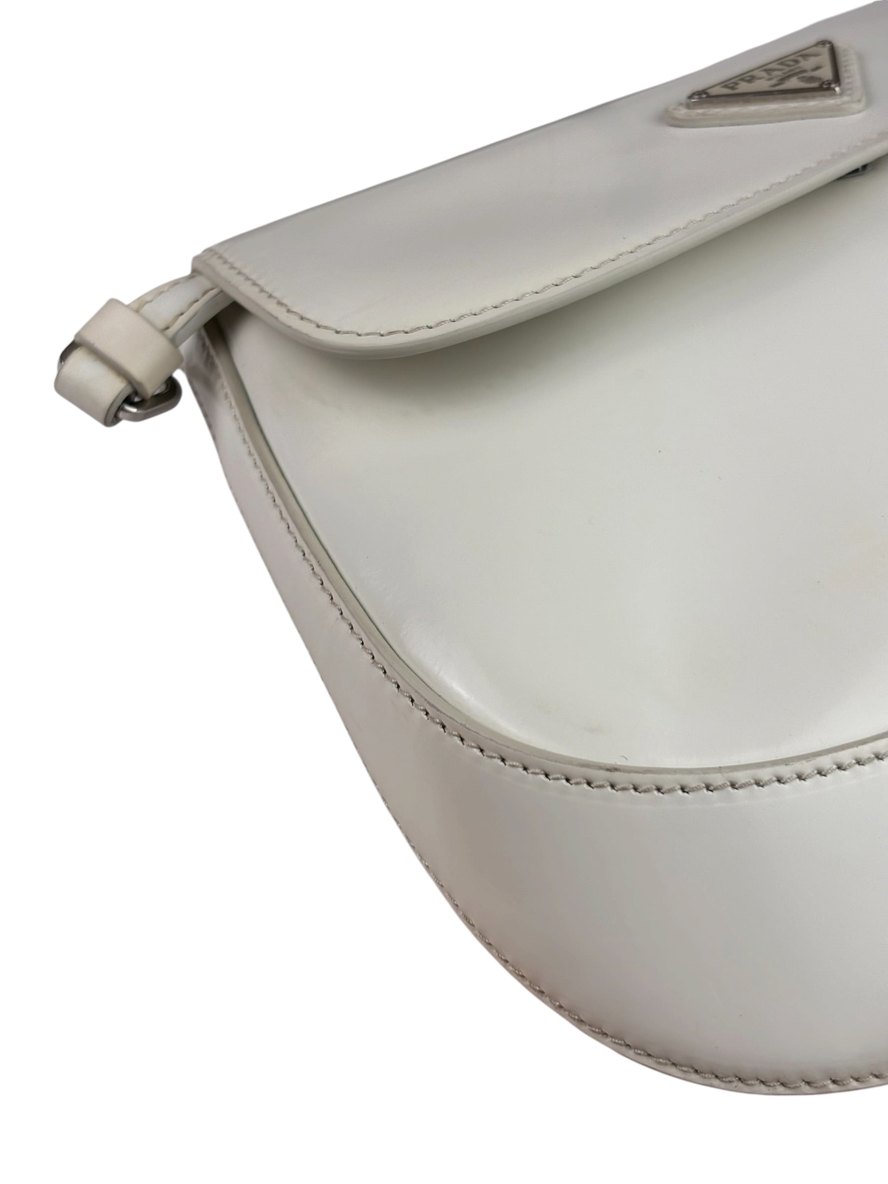 Prada White Cleo Shoulder Bag