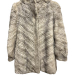 Shimizu Vintage Grey Mix Fur Long Coat