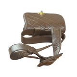 Chanel Brown Quilted Waist Bag 1990